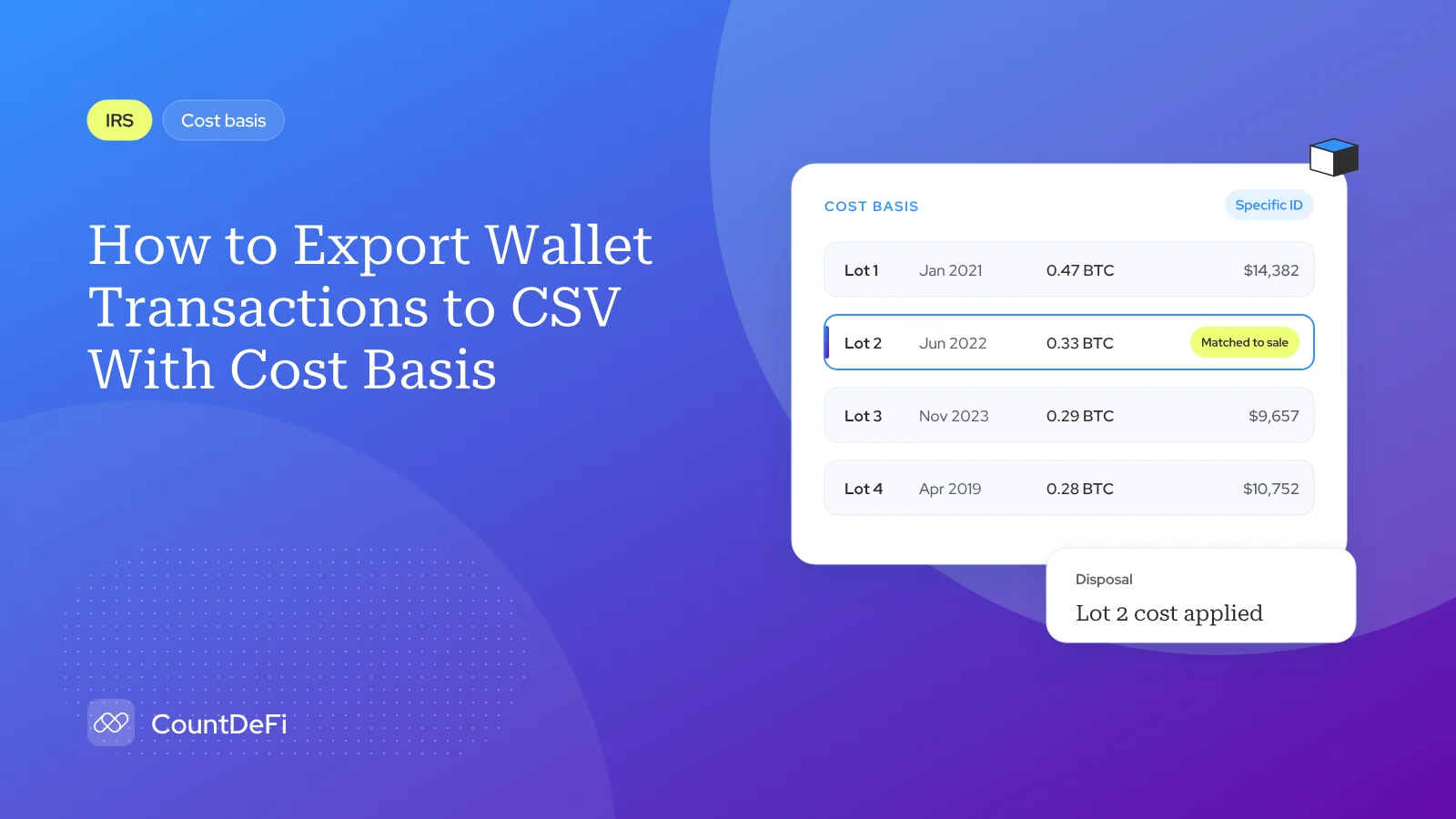 Cover illustration for: How to Export Wallet Transactions to CSV With Cost Basis