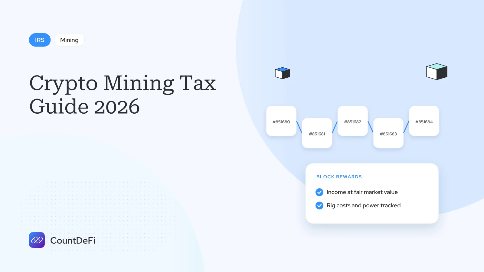 Cover illustration for: Crypto Mining Tax Guide 2026