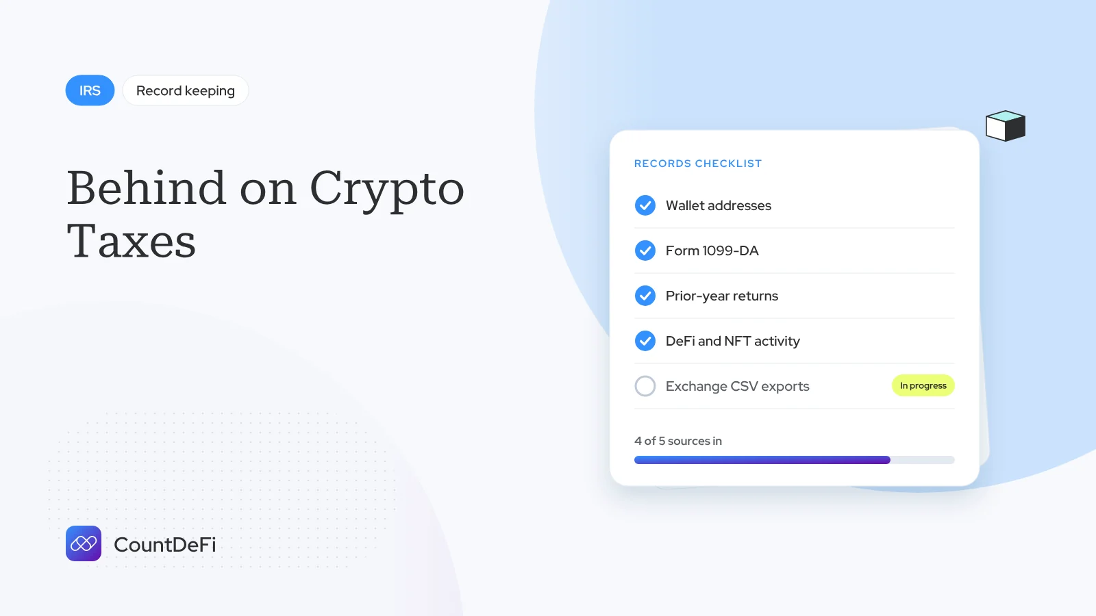 Cover illustration for: Behind on Crypto Taxes? How to Catch Up