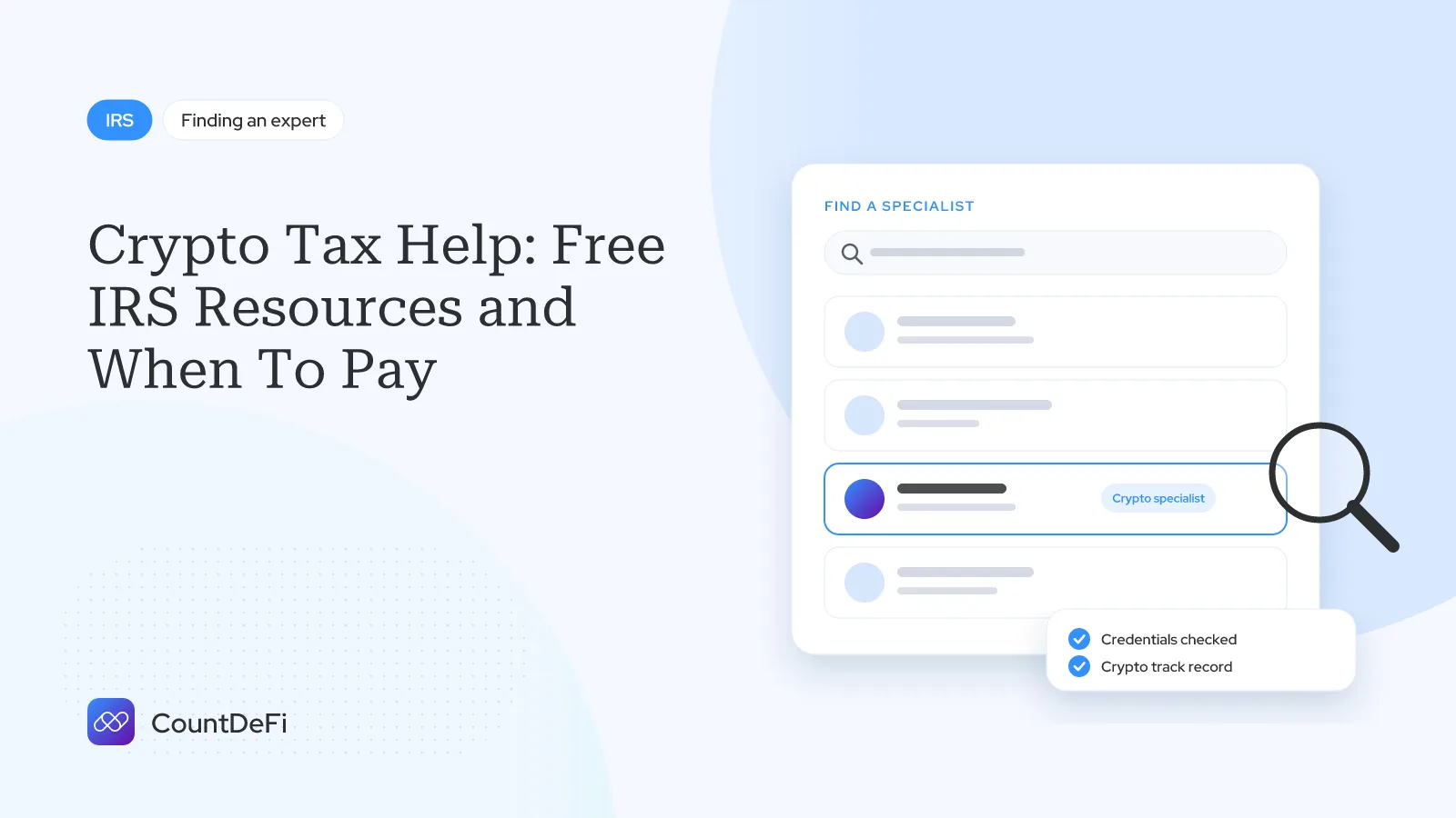 Cover illustration for: Crypto Tax Help: Free IRS Resources and When To Pay