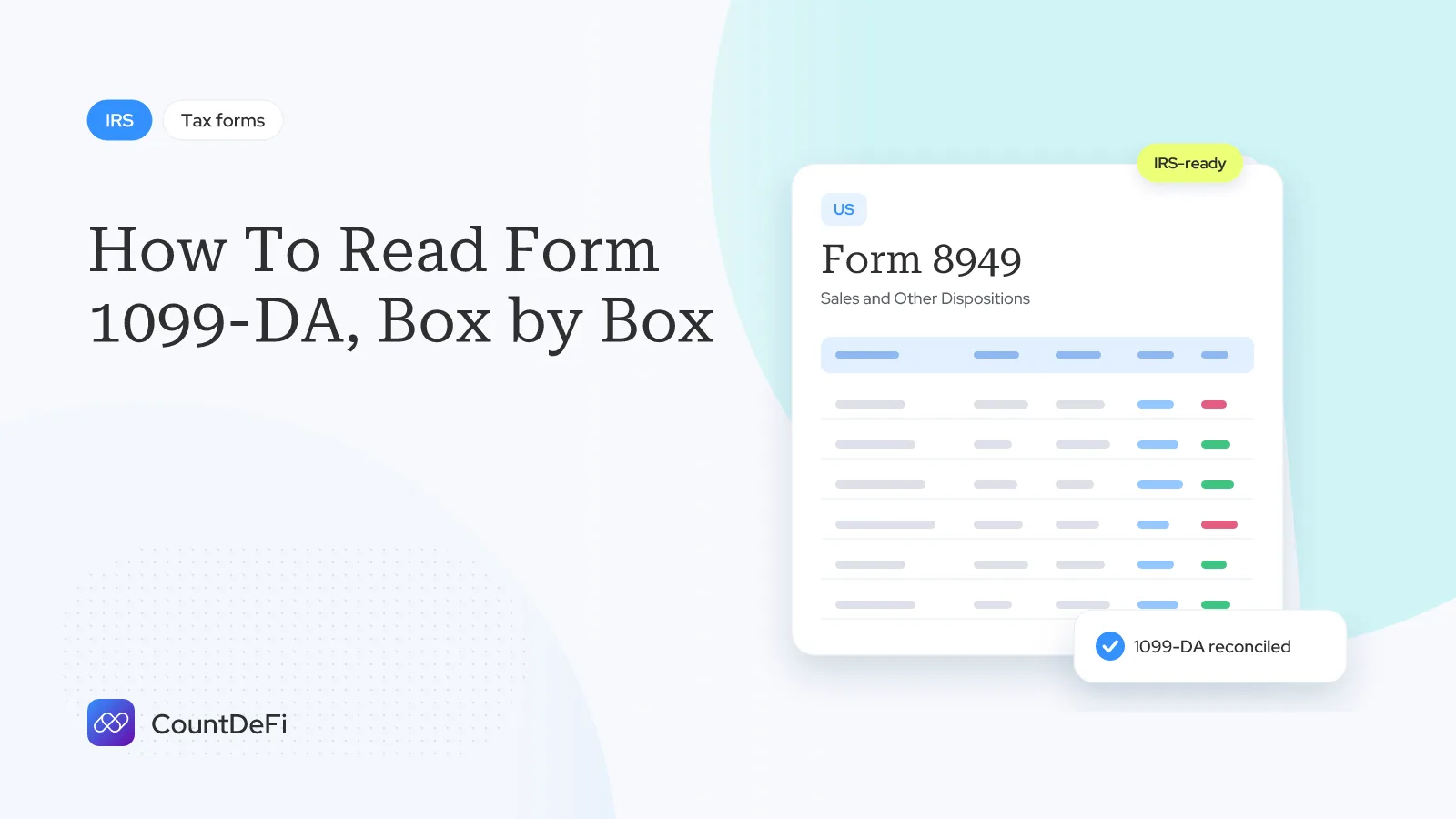 Cover illustration for: How To Read Form 1099-DA, Box by Box