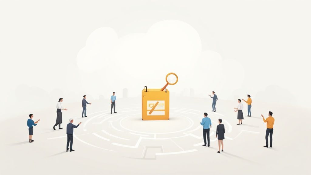 Een gedreven team dat samenwerkt aan laptops in een modern kantoor