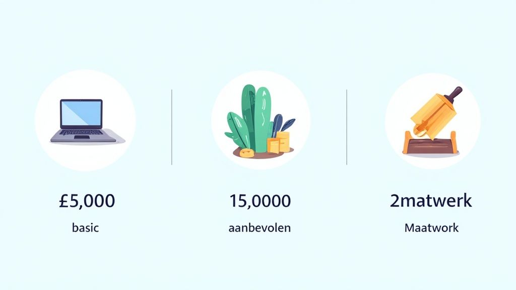 Visual breakdown of website cost factors