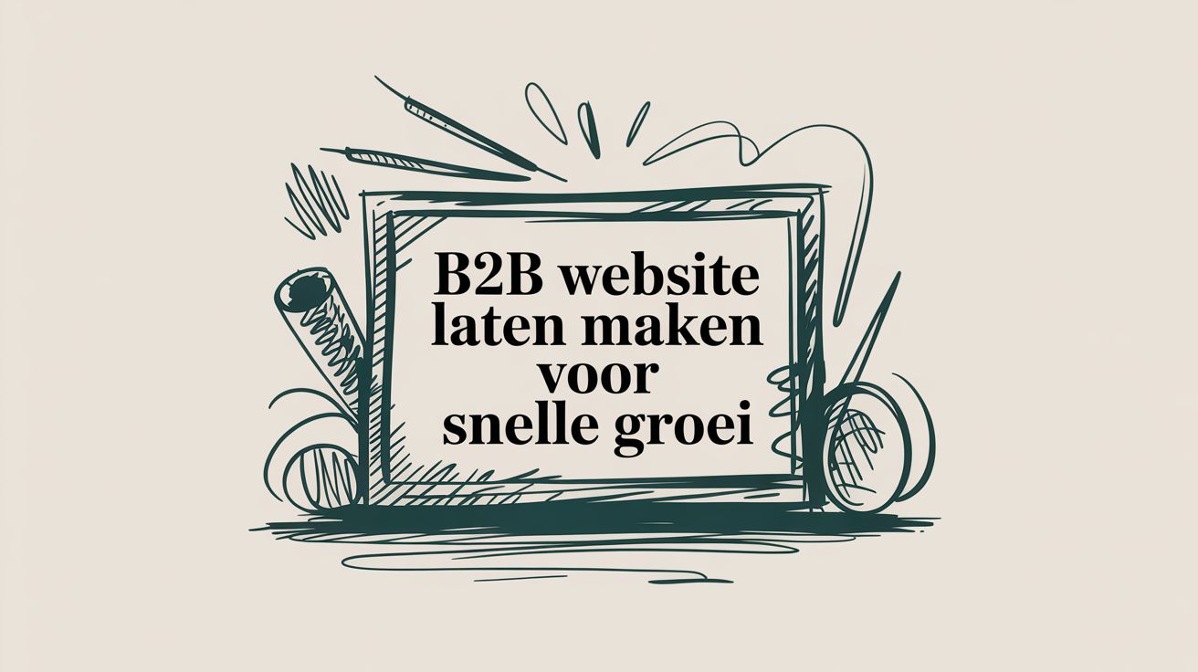 image met de tekst "B2b website laten maken voor snelle groei"