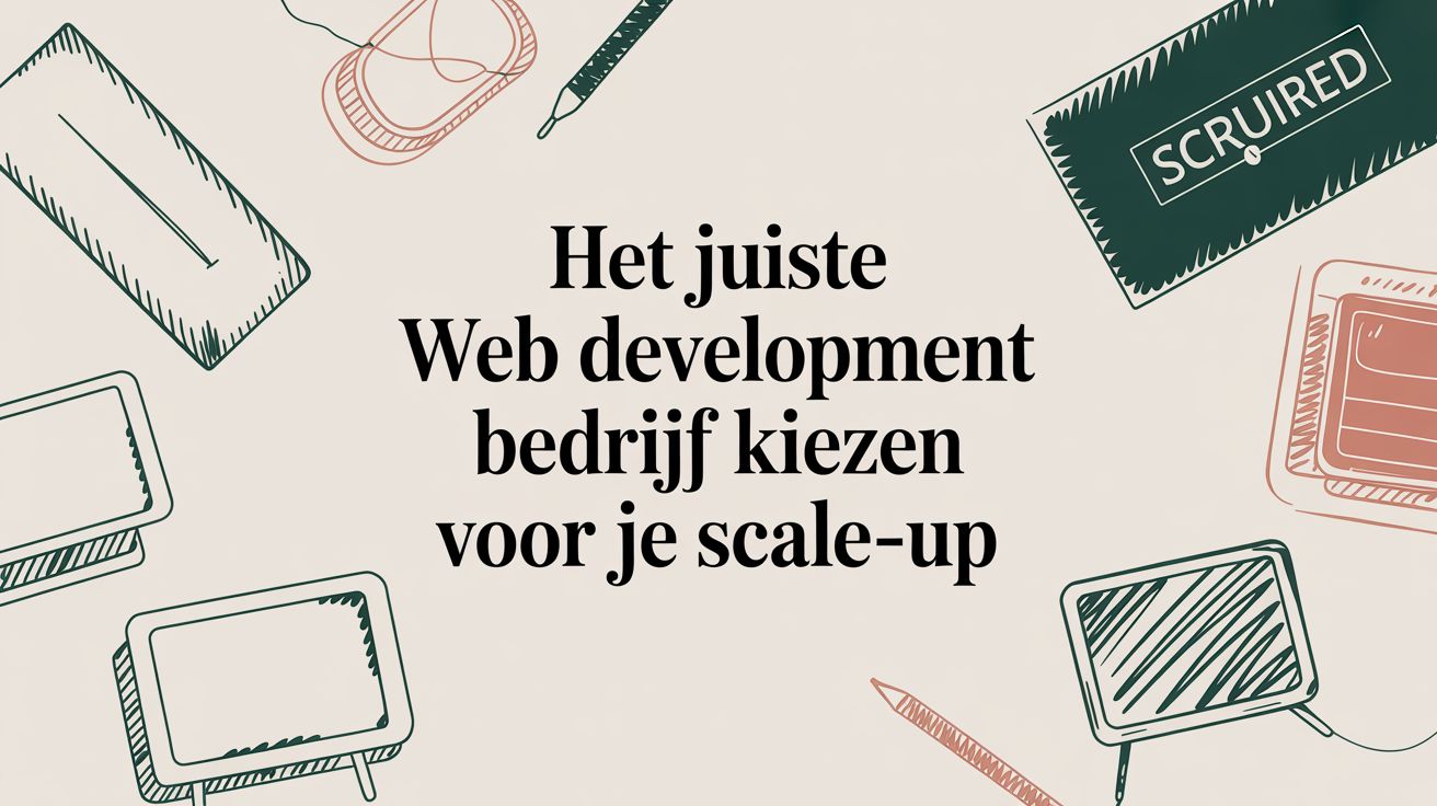 Image met de tekst: Het juiste web development bedrijf kiezen voor je scale-up