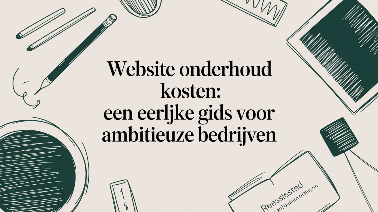 Image met de tekst: Website onderhoud kosten: Een eerlijke gids voor ambitieuze bedrijven