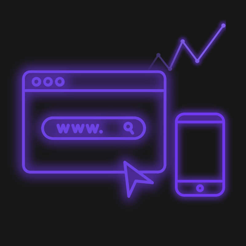 Graphic representing high-performance Smart Websites optimized for speed, SEO, and user experience.