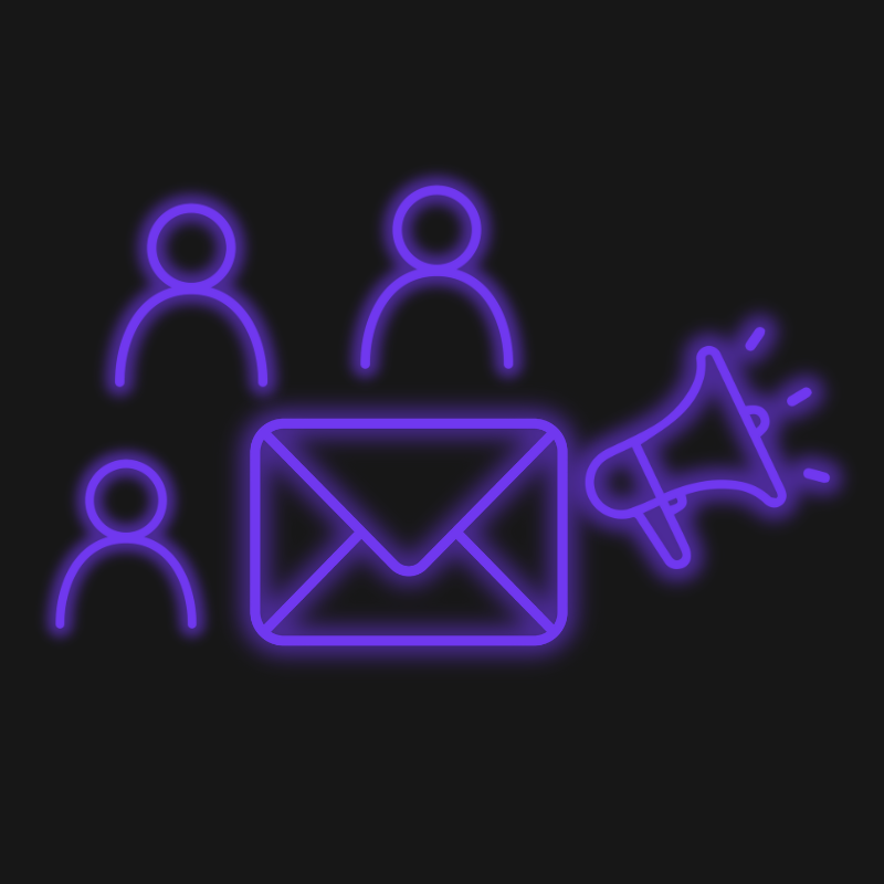 Illustration showing automated email workflows designed to nurture leads through personalized communication.