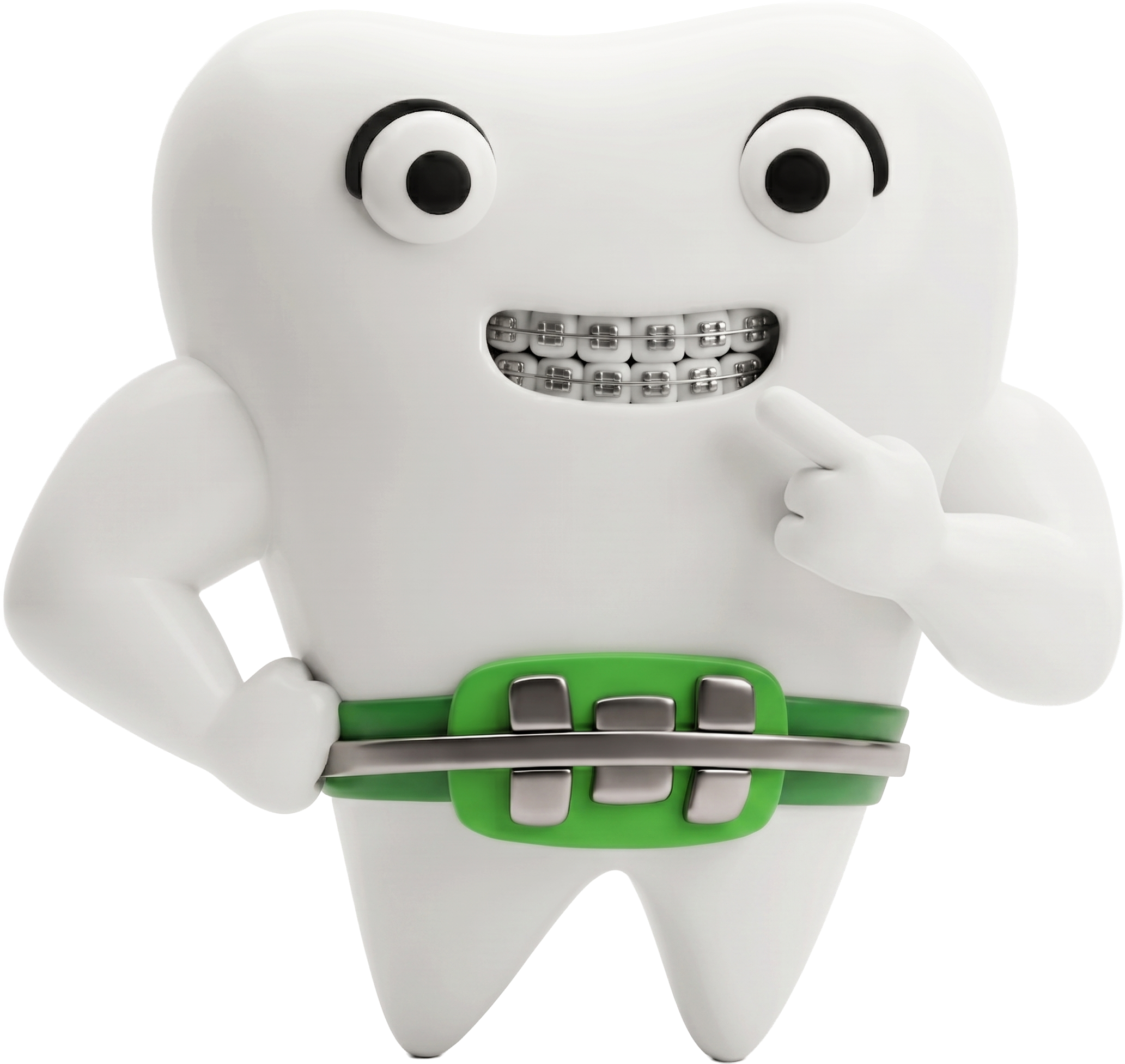 Ilustración de paciente con sonrisa saludable