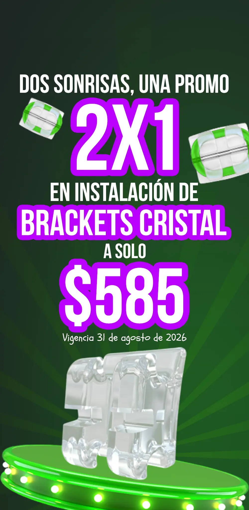 Banner de paciente sonriendo en MX Brackets