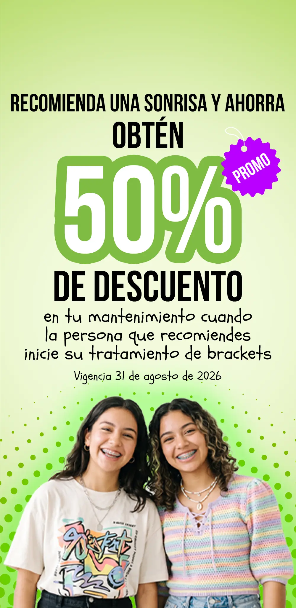 Banner de sonrisa saludable en MX Brackets