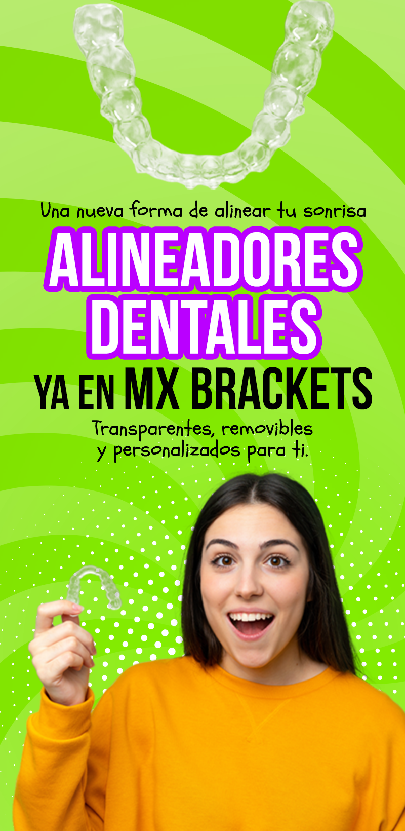 Banner de sonrisa saludable en MX Brackets