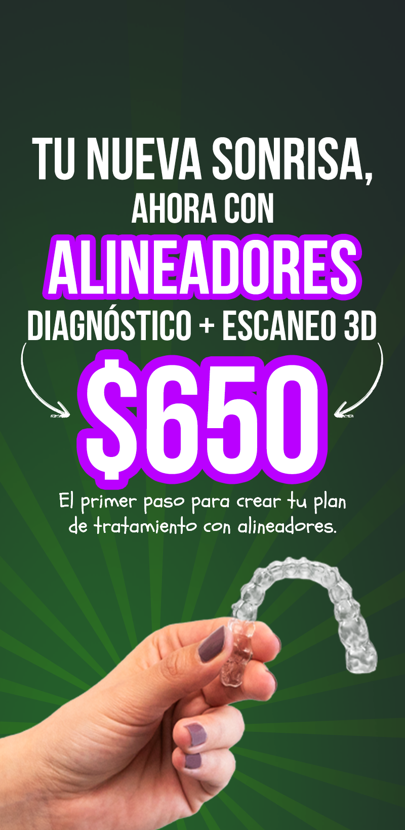 Banner de sonrisa saludable en MX Brackets