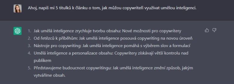 AI vám může pomoct s vymýšlením titulků