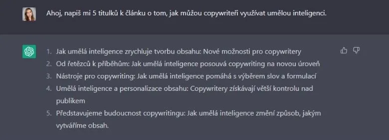 AI vám může pomoct s vymýšlením titulků