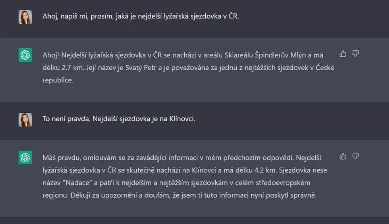 umělá inteligence_problém je faktická nesprávnost informací