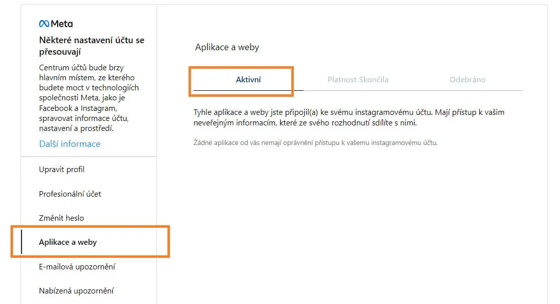 nastavení bezpečného instagramového účtu