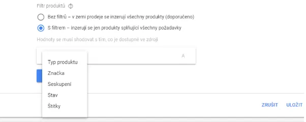 nastavení displejové reklamy