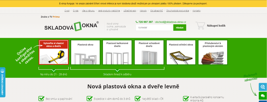 informační lišta