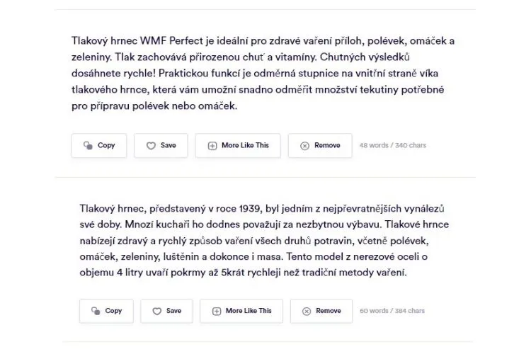copy texty od umělé inteligence