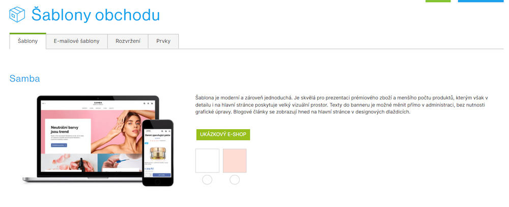 shoptet šablony e-shopu