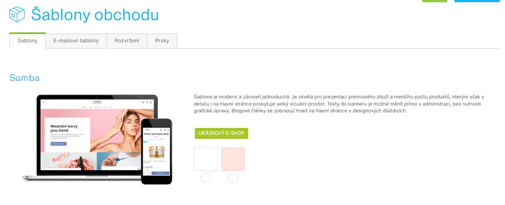 shoptet šablony e-shopu