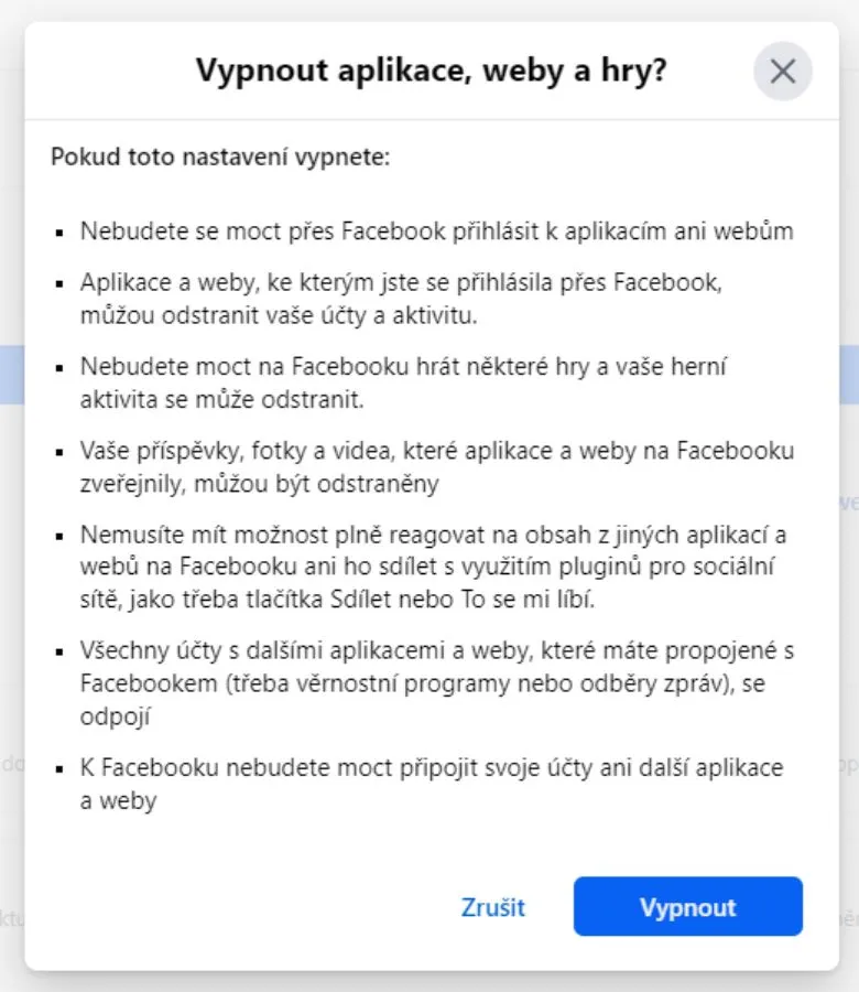 Nastavení přihlášení Meta