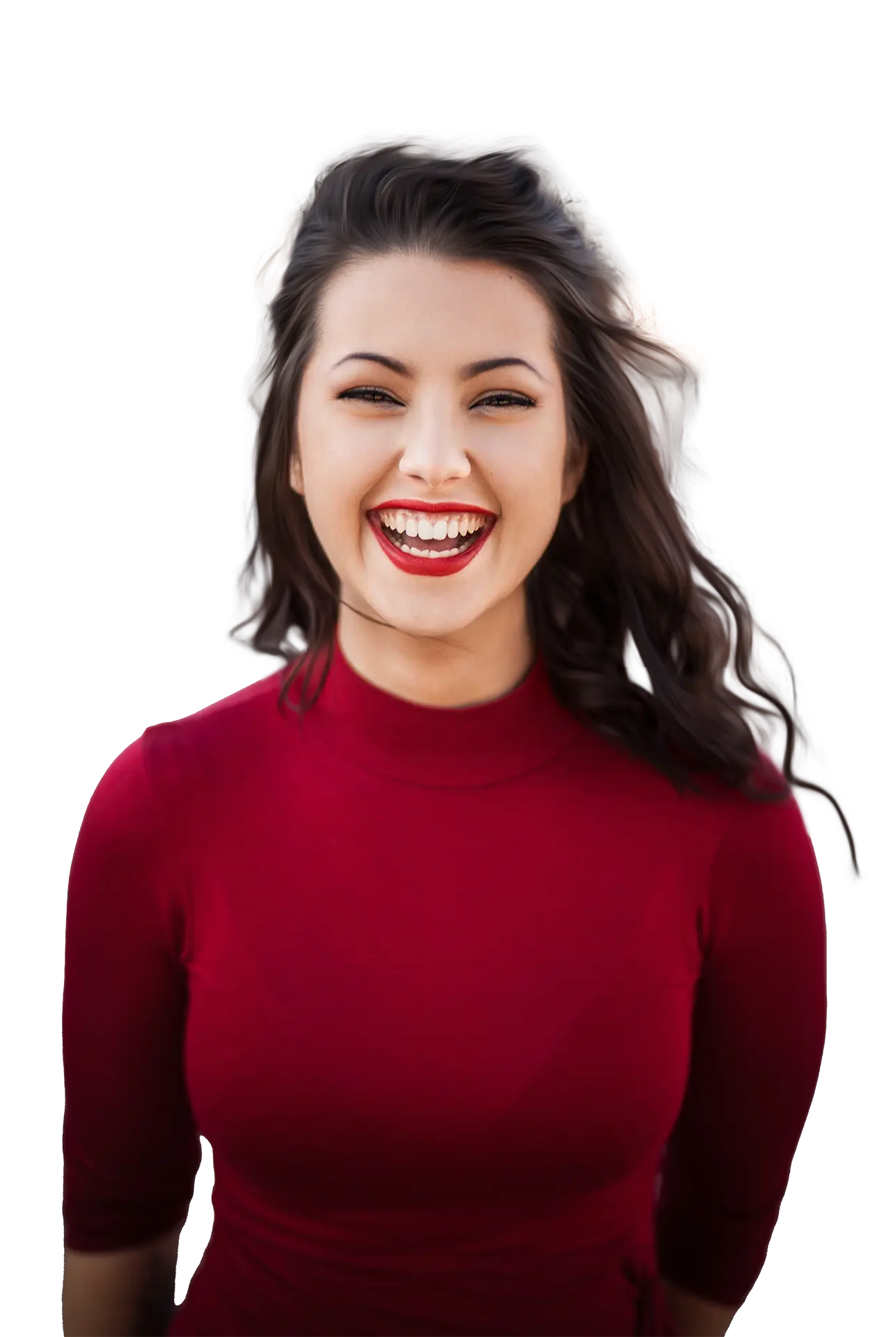 Women smiling with great teeth from Calgary Dentist