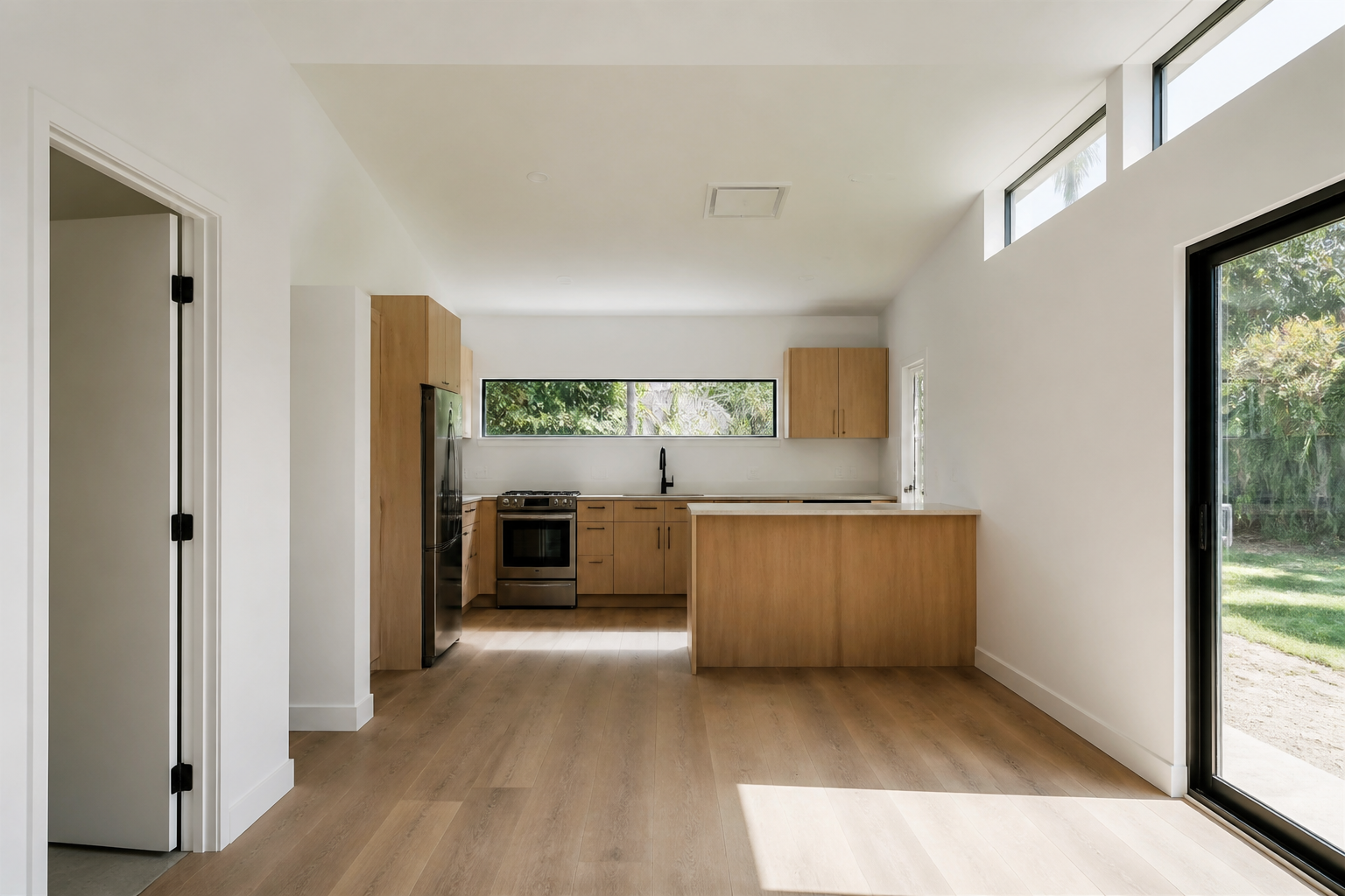 Interior of a garage conversion ADU in Los Angeles