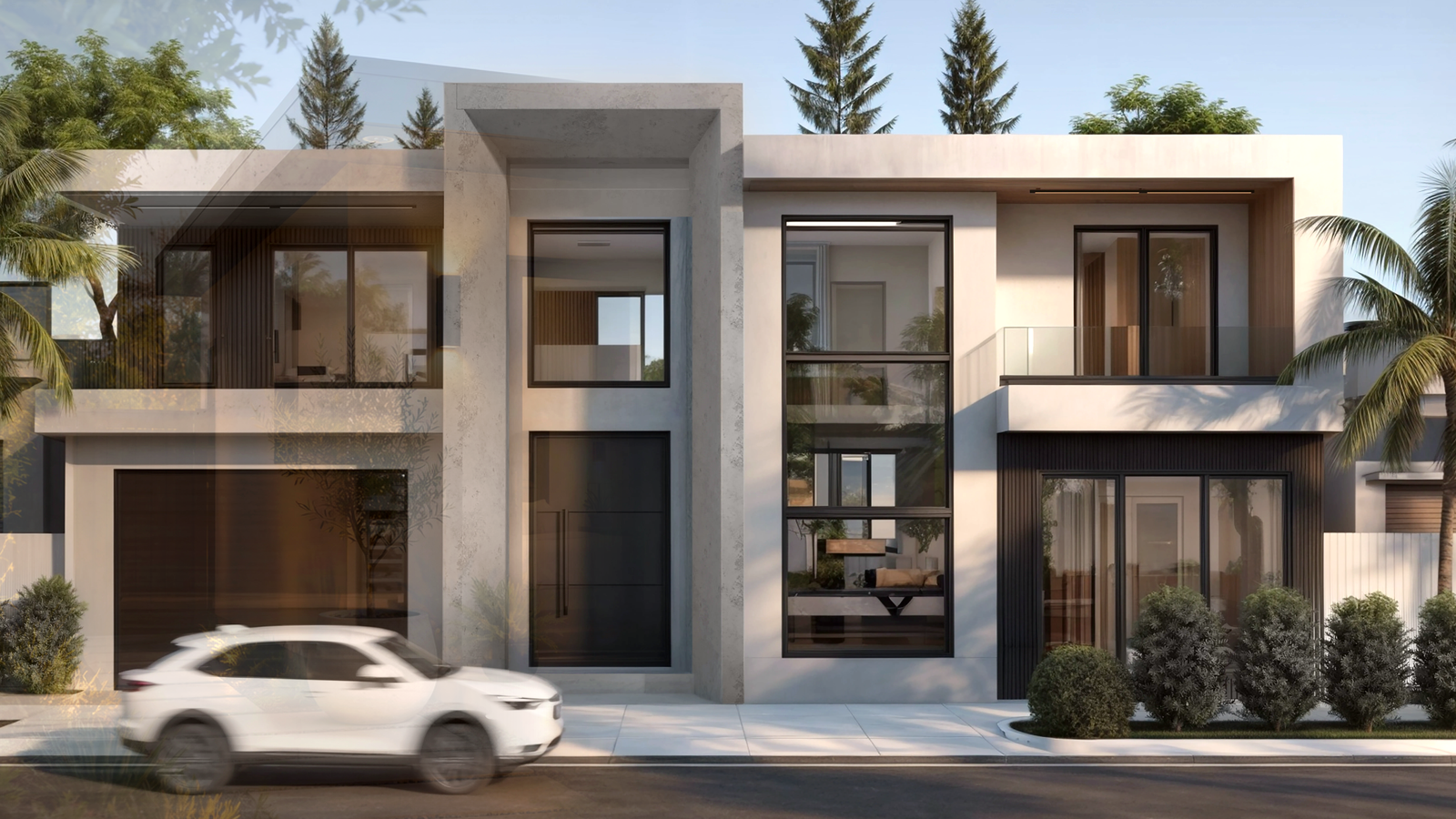 Editorial diagram of one Encino house with a single design-build team versus a split architect and contractor handoff