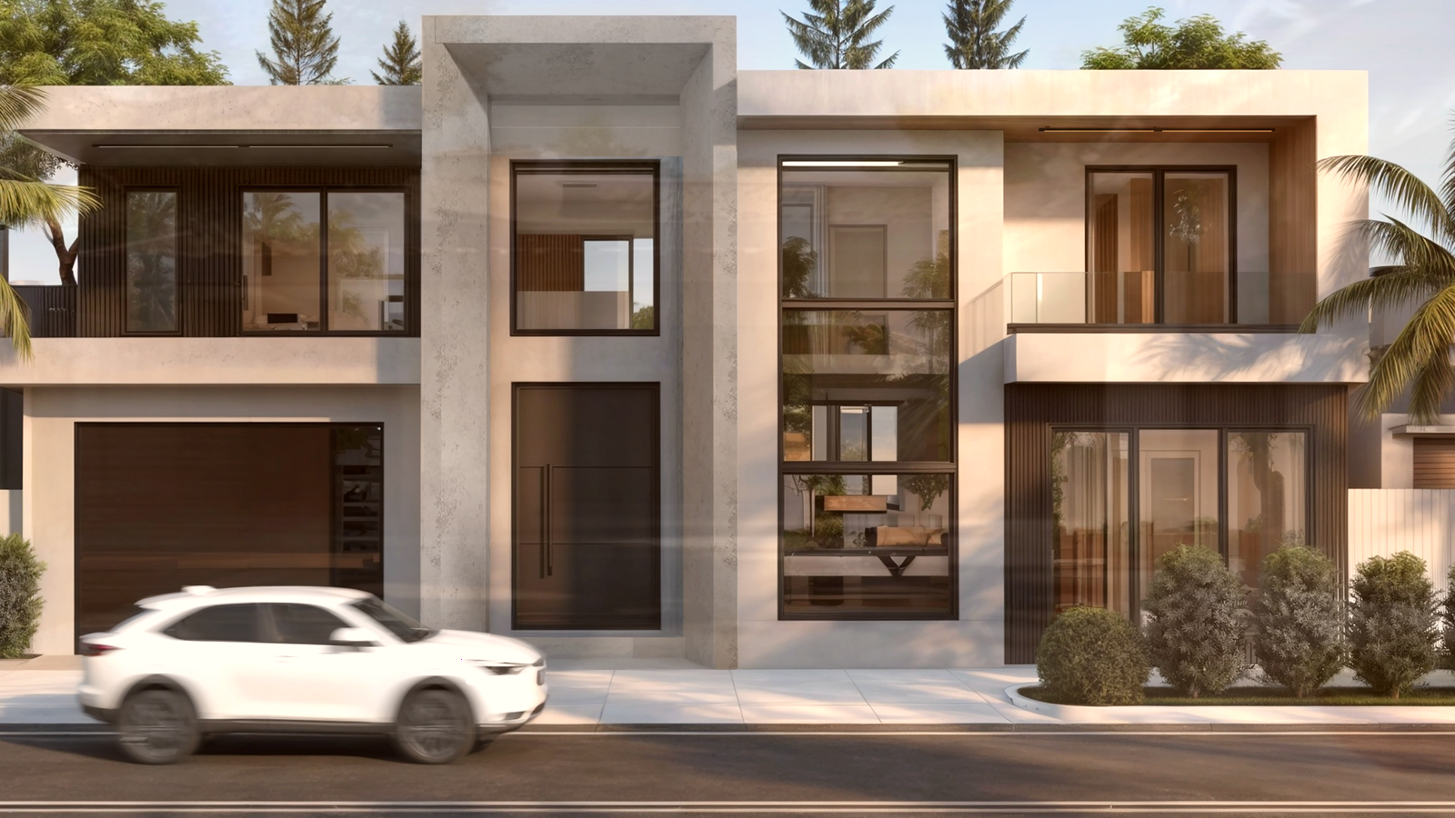 Editorial diagram of one Encino house with a single design-build team versus a split architect and contractor handoff