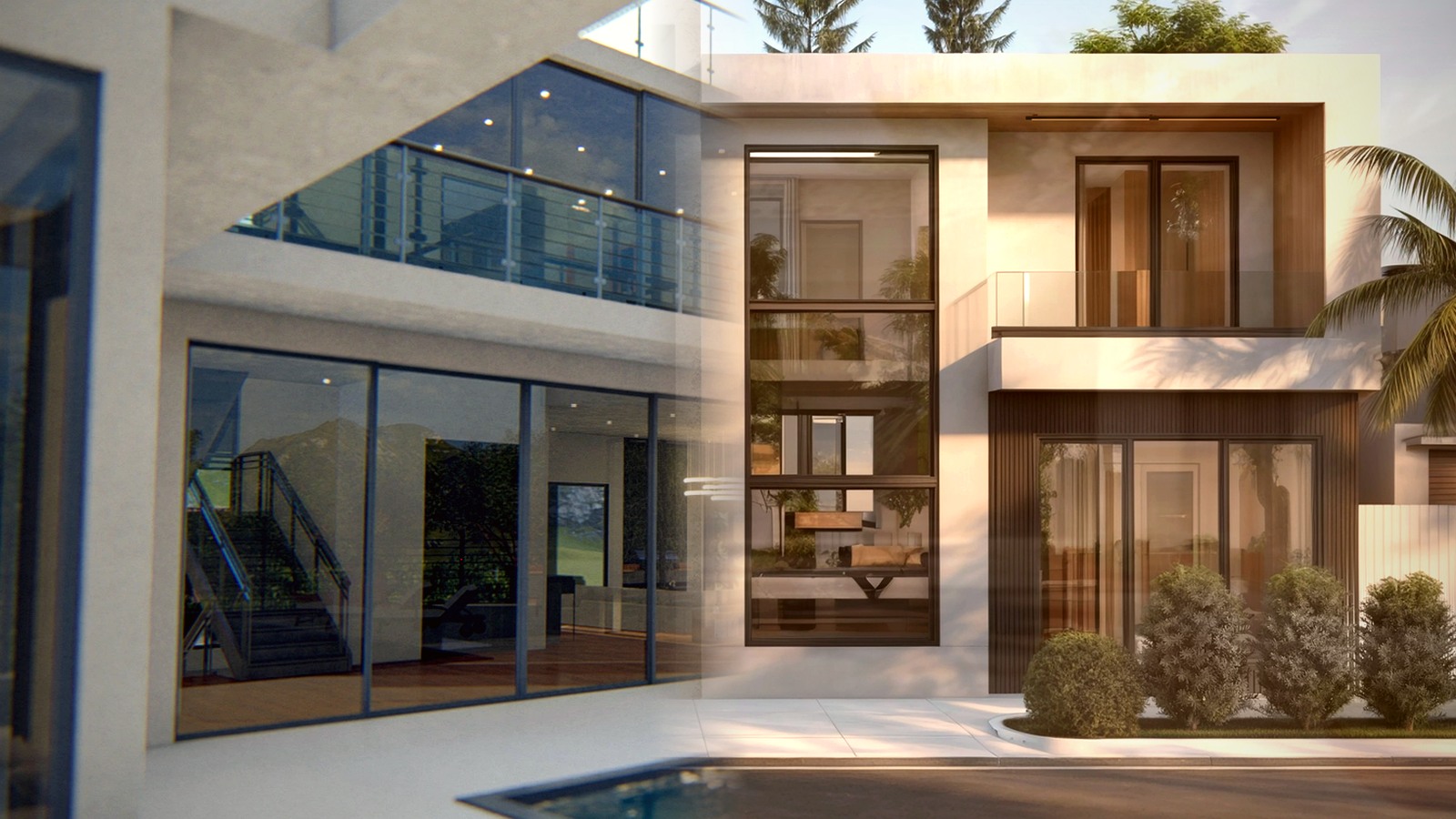 Editorial diagram of one Encino house with a single design-build team versus a split architect and contractor handoff