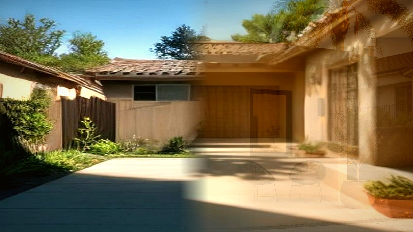 Editorial diagram of one Encino house with a single design-build team versus a split architect and contractor handoff