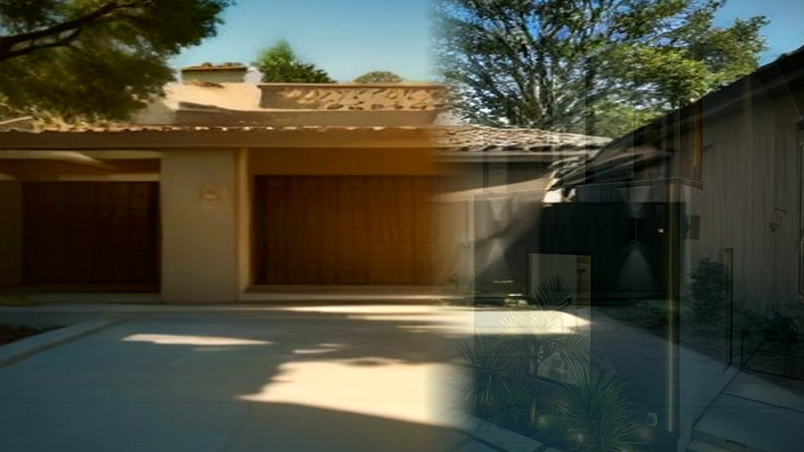 Editorial diagram of one Encino house with a single design-build team versus a split architect and contractor handoff
