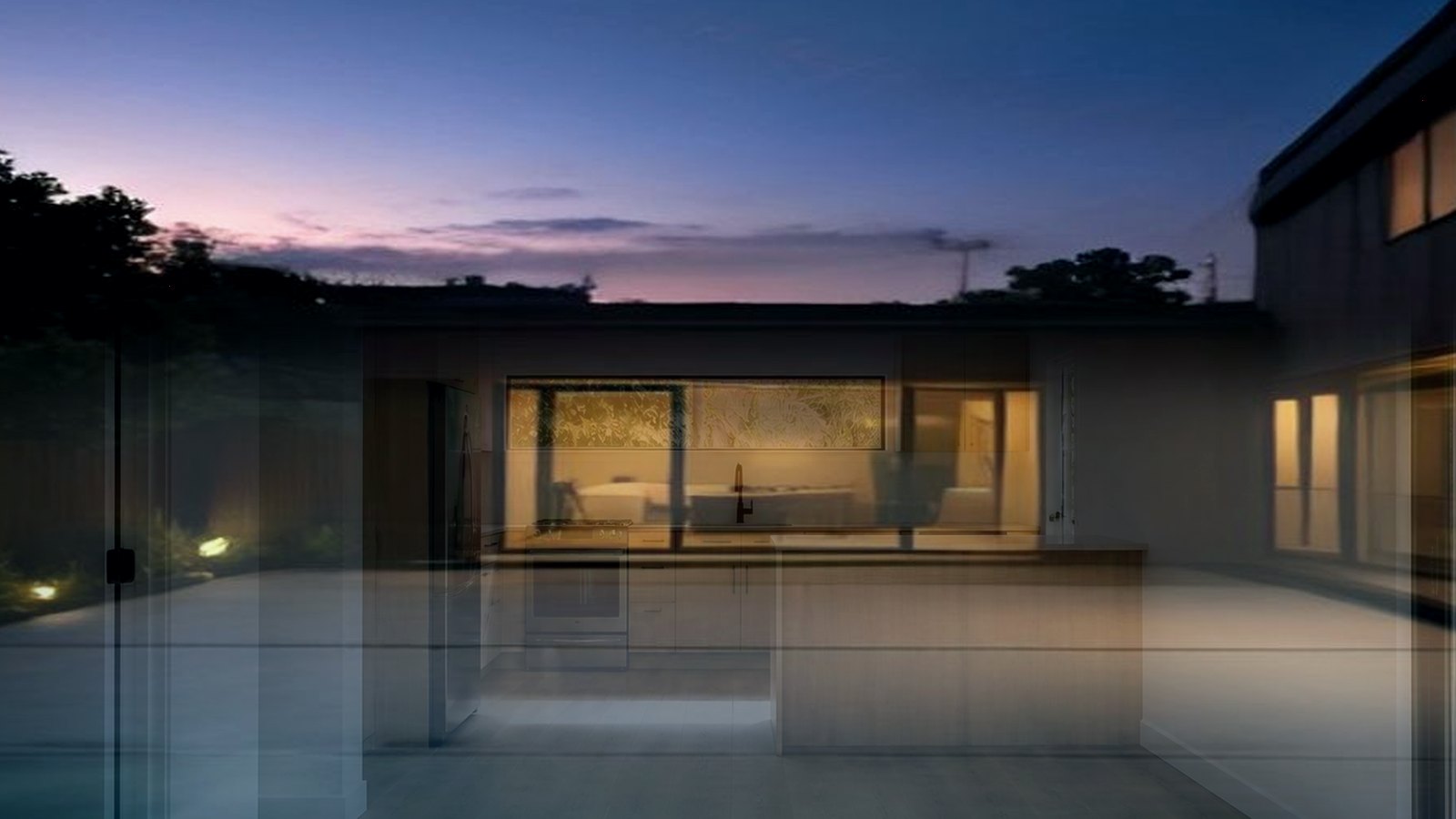 Editorial diagram of one Encino house with a single design-build team versus a split architect and contractor handoff