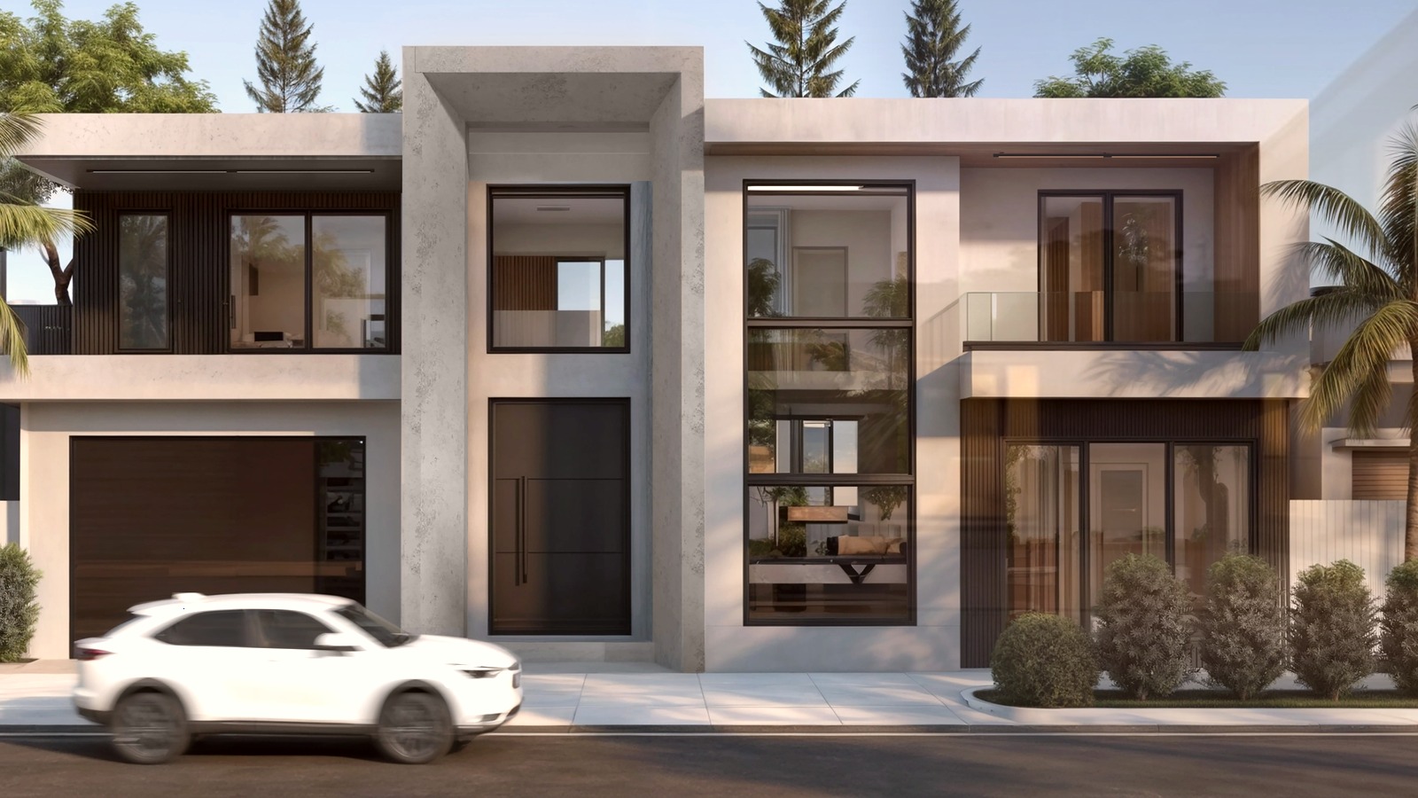 Editorial diagram of one Encino house with a single design-build team versus a split architect and contractor handoff