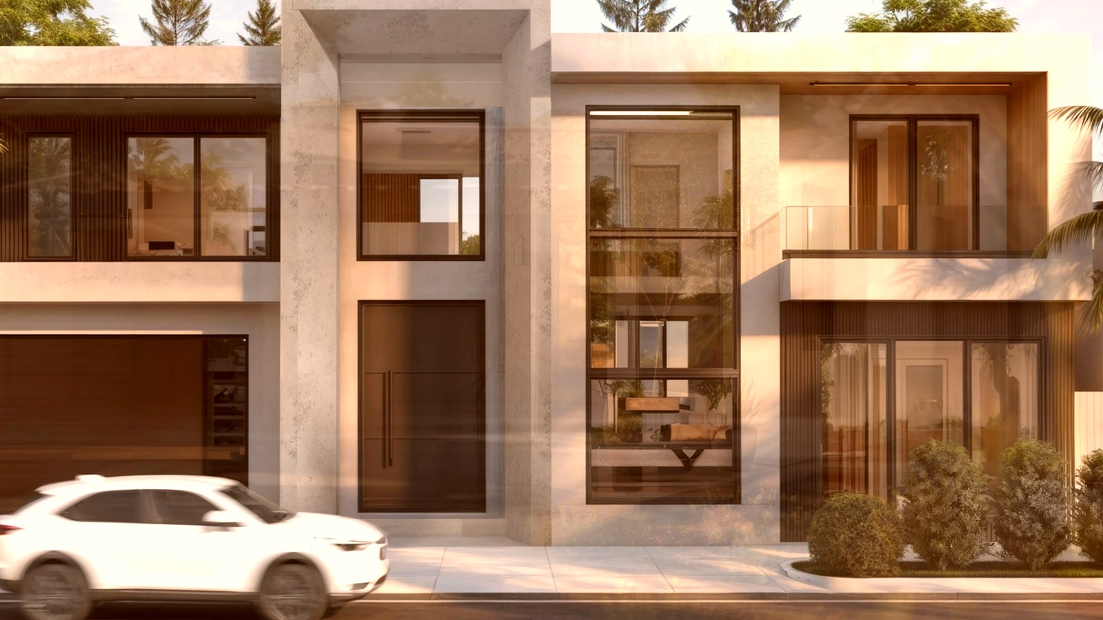 Editorial diagram of one Encino house with a single design-build team versus a split architect and contractor handoff
