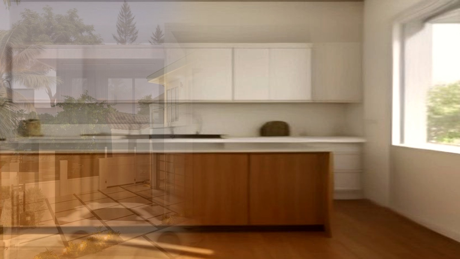 Editorial diagram of one Encino house with a single design-build team versus a split architect and contractor handoff