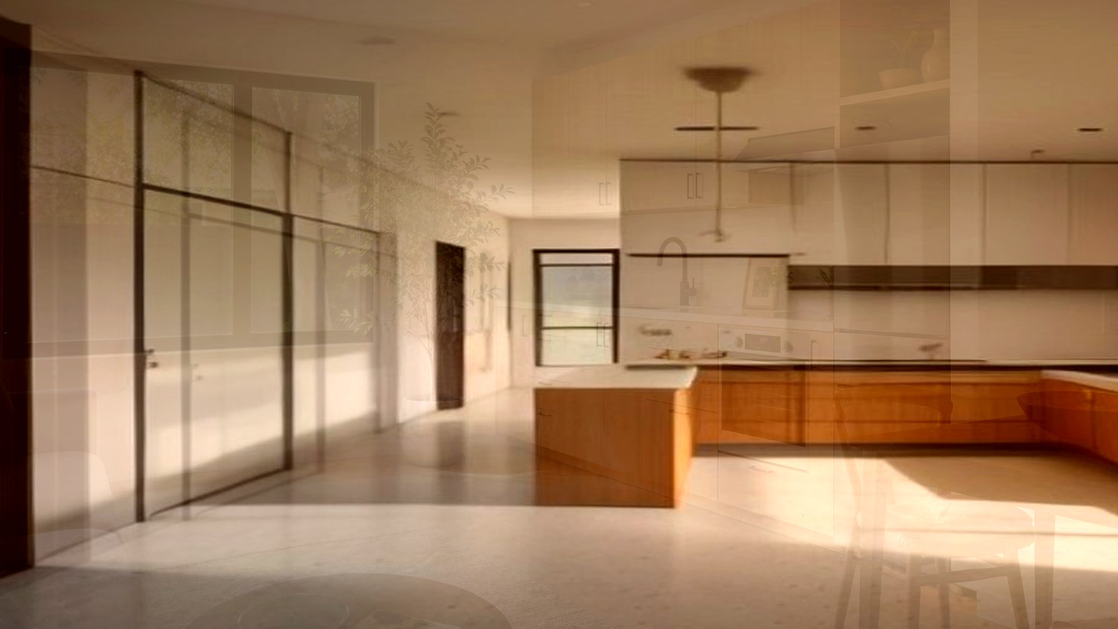 Editorial diagram of one Encino house with a single design-build team versus a split architect and contractor handoff