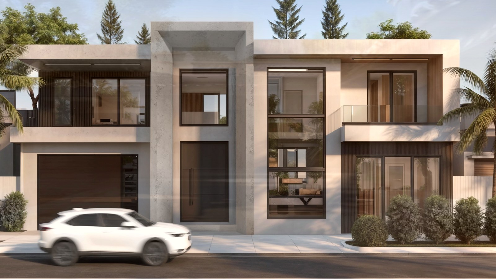 Editorial diagram of one Encino house with a single design-build team versus a split architect and contractor handoff