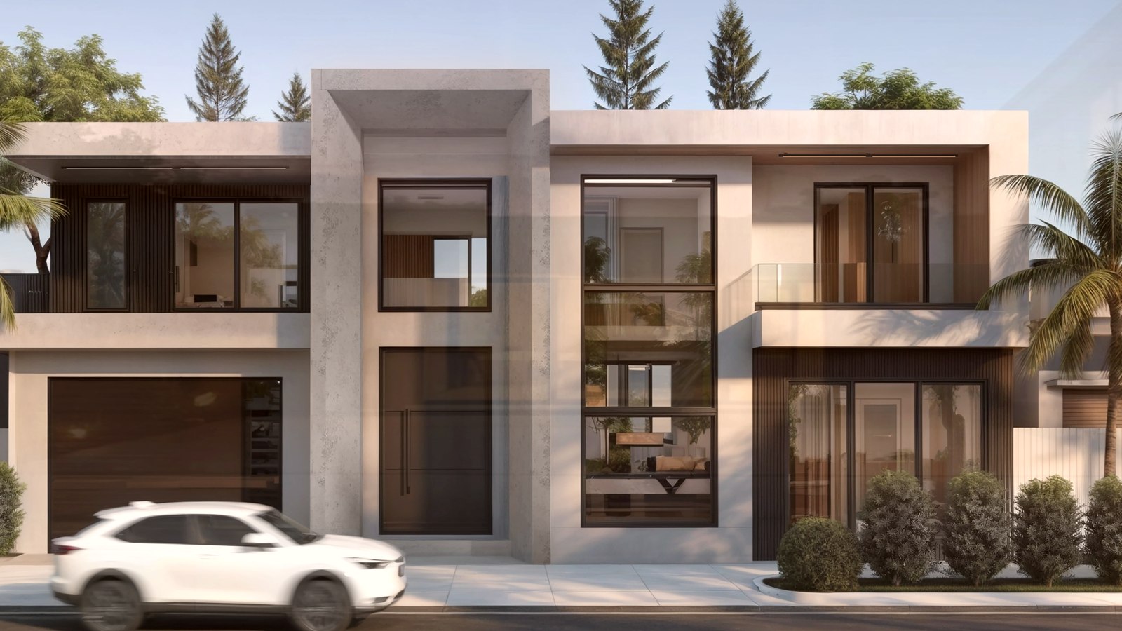Editorial diagram of one Encino house with a single design-build team versus a split architect and contractor handoff