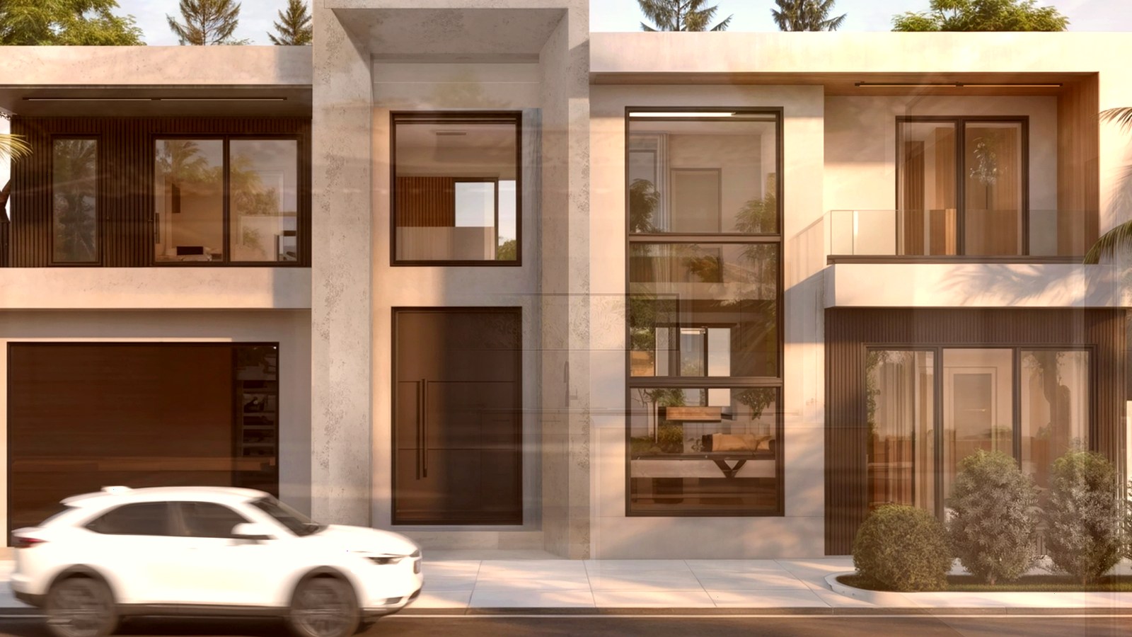Editorial diagram of one Encino house with a single design-build team versus a split architect and contractor handoff