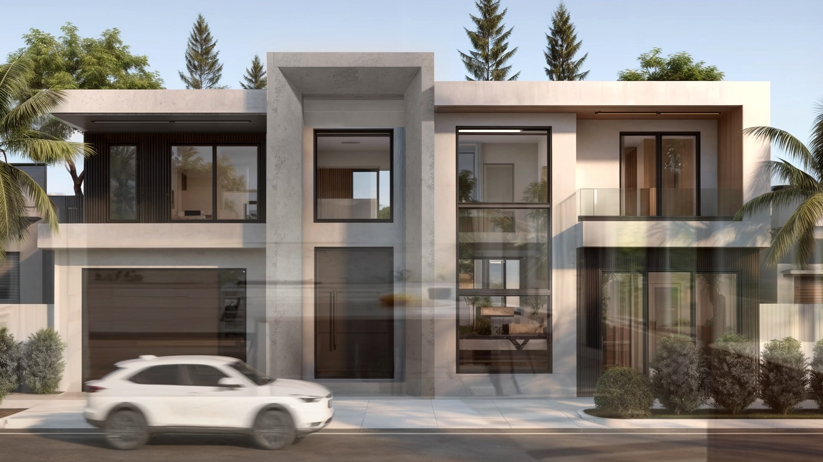 Editorial diagram of one Encino house with a single design-build team versus a split architect and contractor handoff