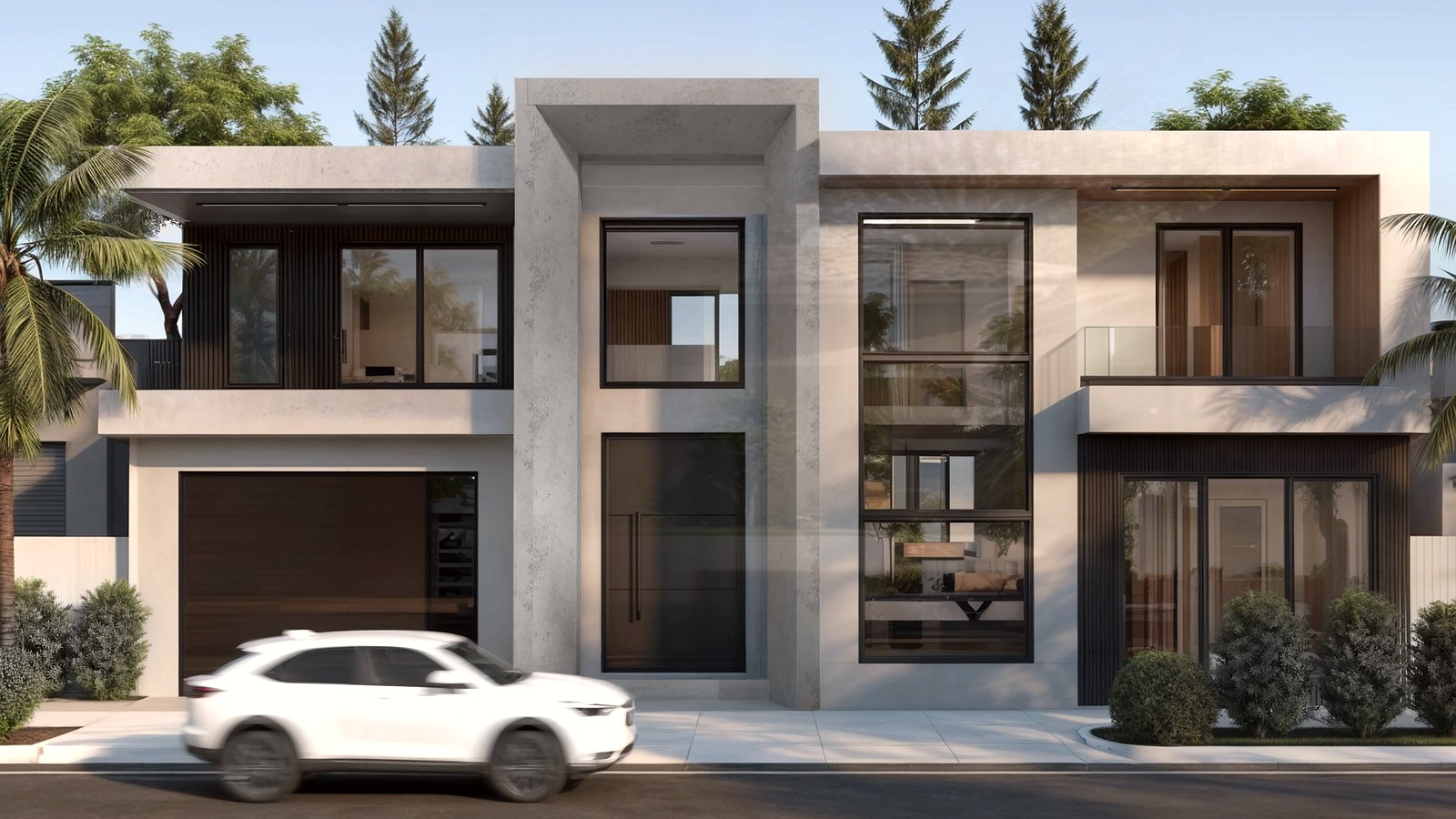 Editorial diagram of one Encino house with a single design-build team versus a split architect and contractor handoff