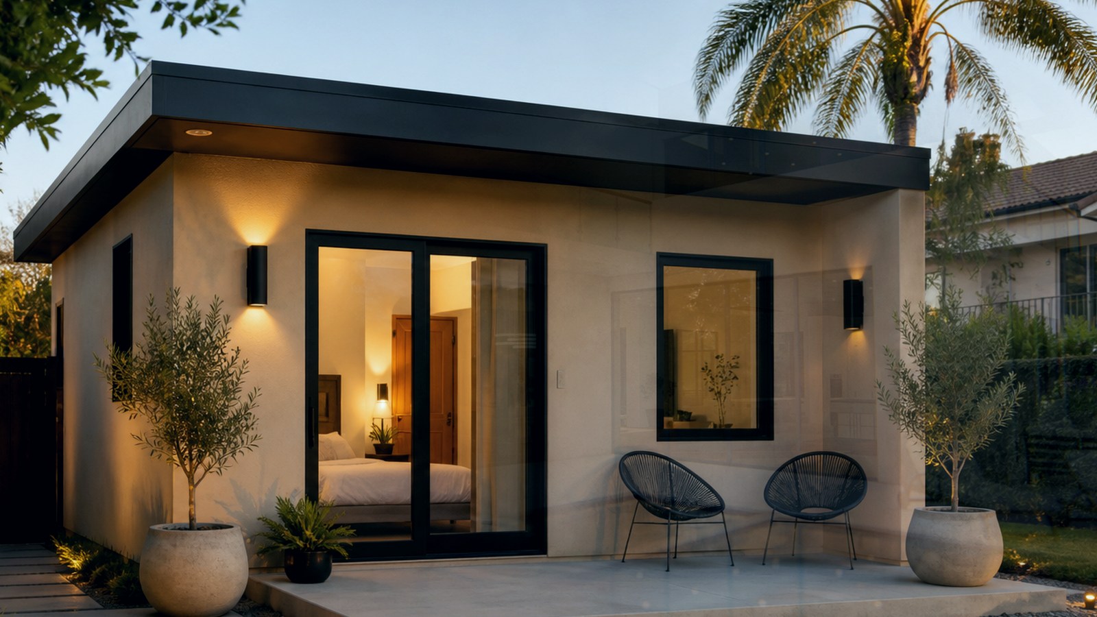 Editorial diagram of one Encino house with a single design-build team versus a split architect and contractor handoff