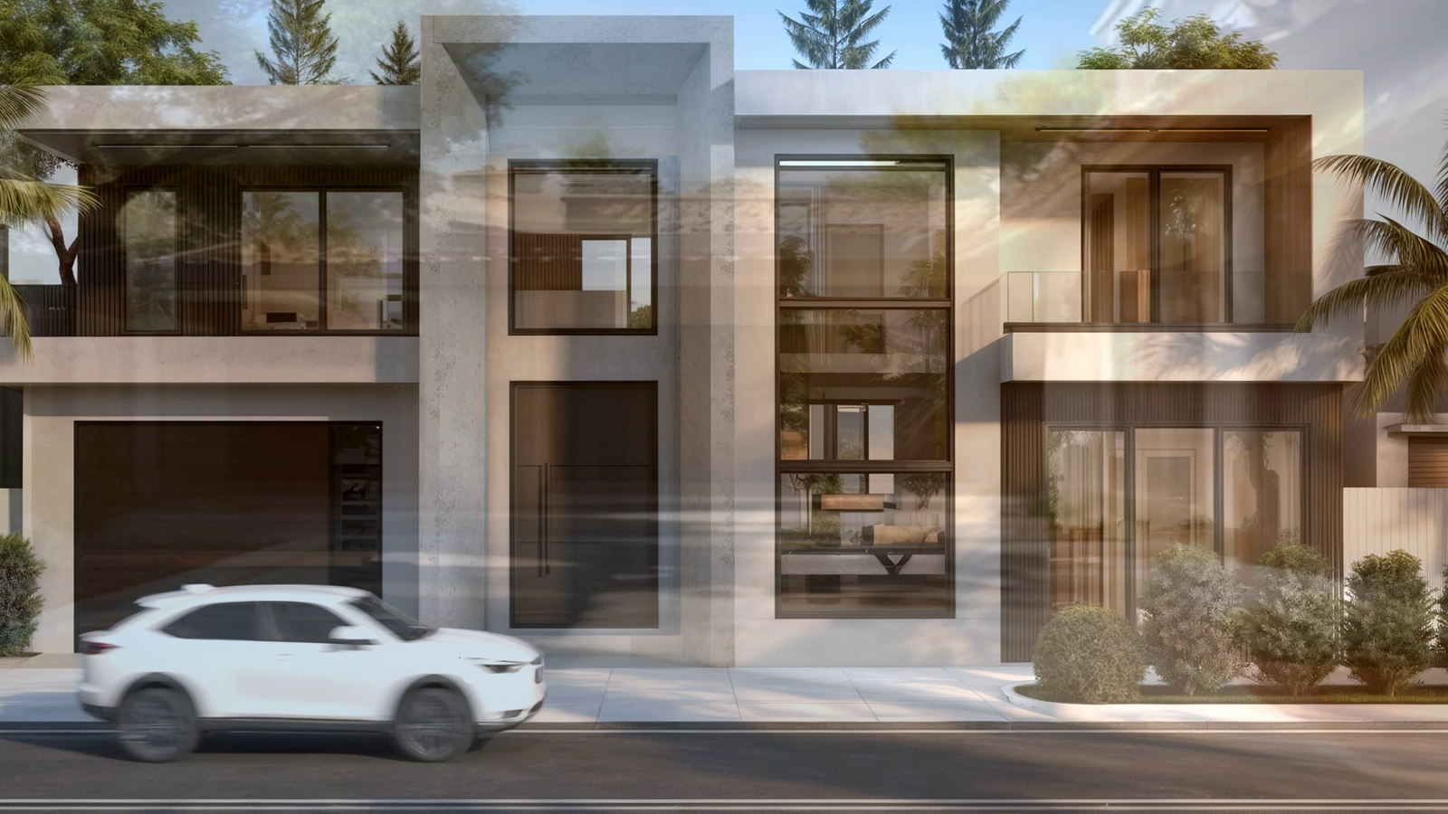 Editorial diagram of one Encino house with a single design-build team versus a split architect and contractor handoff