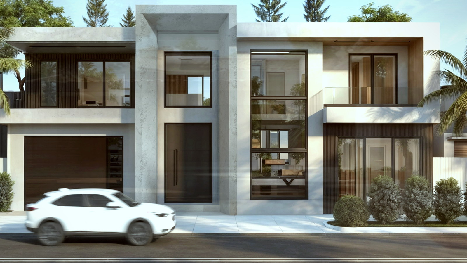Editorial diagram of one Encino house with a single design-build team versus a split architect and contractor handoff