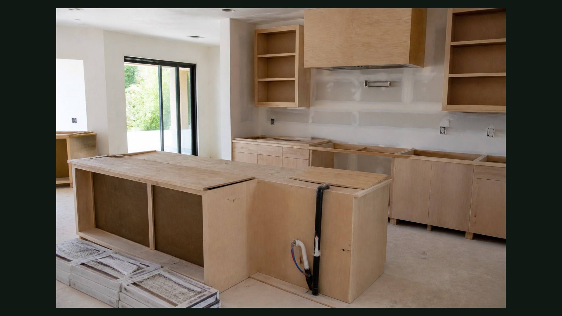 Photoreal Encino interior and materials for split lot and build budget planning, no diagrams
