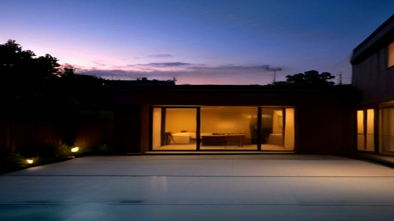 Photoreal Encino two-unit house and material samples, no diagrams