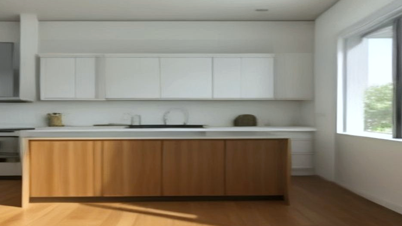 Photoreal Encino two-unit house and materials for an SB9 budget review, no people or dollar signs